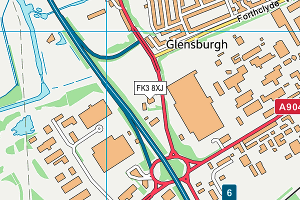 FK3 8XJ map - OS VectorMap District (Ordnance Survey)