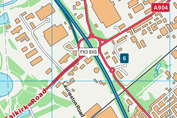 FK3 8XS map - OS VectorMap District (Ordnance Survey)