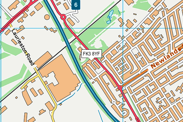 FK3 8YF map - OS VectorMap District (Ordnance Survey)