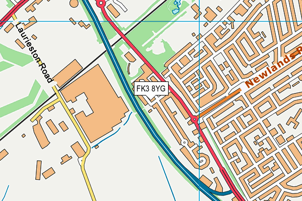 FK3 8YG map - OS VectorMap District (Ordnance Survey)