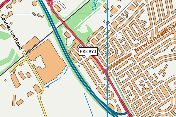 FK3 8YJ map - OS VectorMap District (Ordnance Survey)