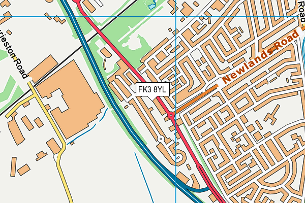 FK3 8YL map - OS VectorMap District (Ordnance Survey)