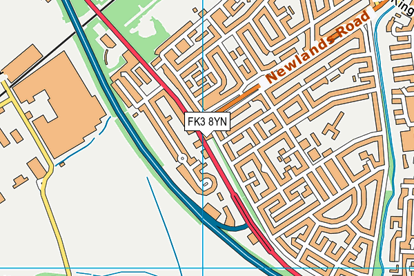 FK3 8YN map - OS VectorMap District (Ordnance Survey)