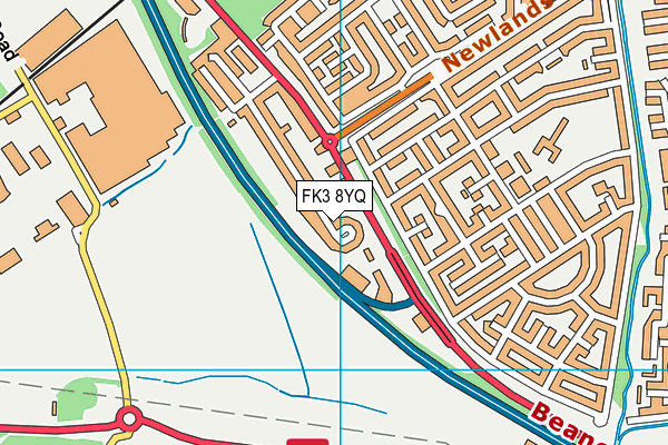 FK3 8YQ map - OS VectorMap District (Ordnance Survey)