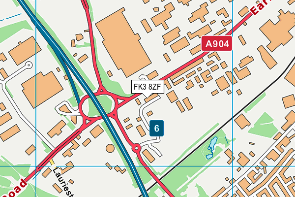 FK3 8ZF map - OS VectorMap District (Ordnance Survey)