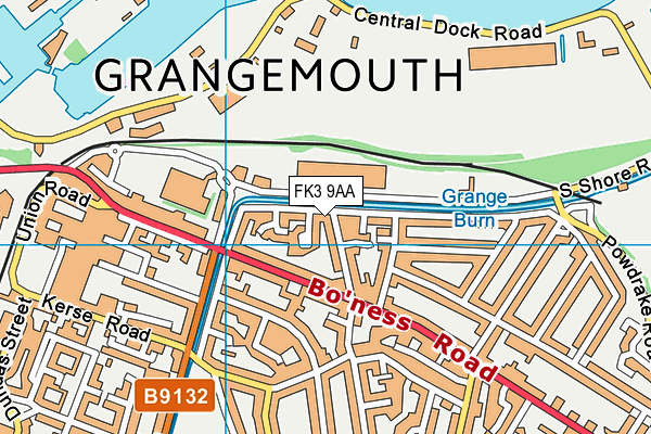 FK3 9AA map - OS VectorMap District (Ordnance Survey)