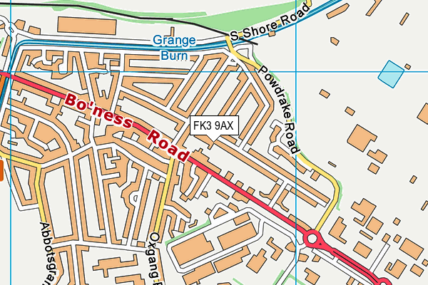 FK3 9AX map - OS VectorMap District (Ordnance Survey)