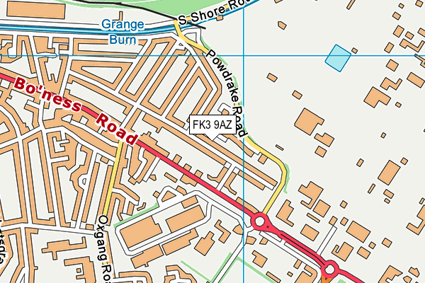 FK3 9AZ map - OS VectorMap District (Ordnance Survey)