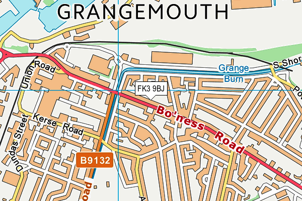 FK3 9BJ map - OS VectorMap District (Ordnance Survey)