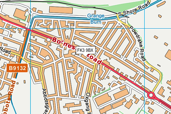 FK3 9BX map - OS VectorMap District (Ordnance Survey)