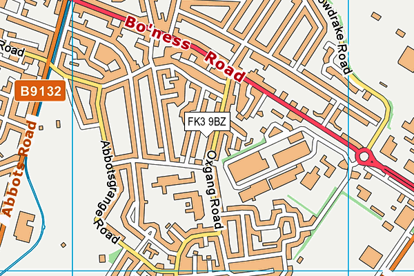 FK3 9BZ map - OS VectorMap District (Ordnance Survey)