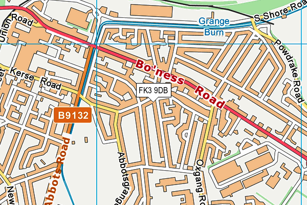 FK3 9DB map - OS VectorMap District (Ordnance Survey)