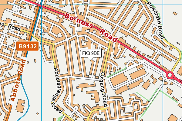 FK3 9DE map - OS VectorMap District (Ordnance Survey)