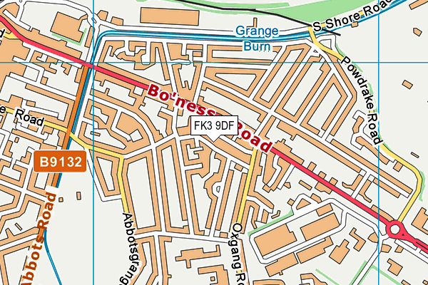 FK3 9DF map - OS VectorMap District (Ordnance Survey)