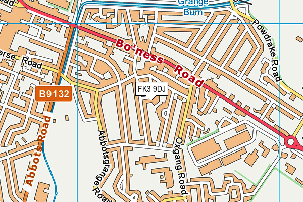 FK3 9DJ map - OS VectorMap District (Ordnance Survey)