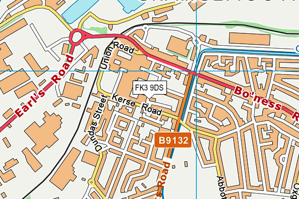 FK3 9DS map - OS VectorMap District (Ordnance Survey)