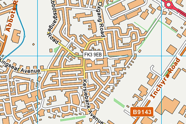 FK3 9EB map - OS VectorMap District (Ordnance Survey)