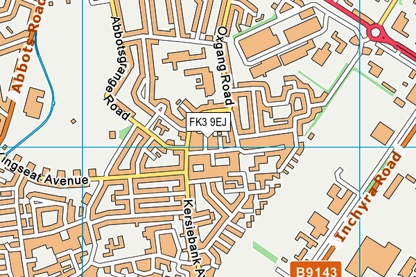 FK3 9EJ map - OS VectorMap District (Ordnance Survey)