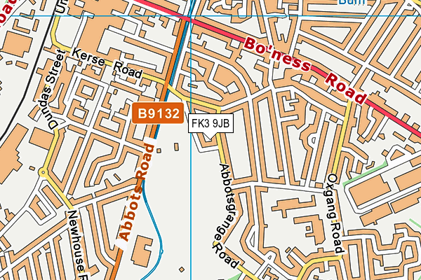 FK3 9JB map - OS VectorMap District (Ordnance Survey)