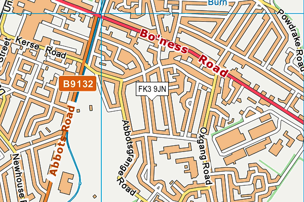 FK3 9JN map - OS VectorMap District (Ordnance Survey)