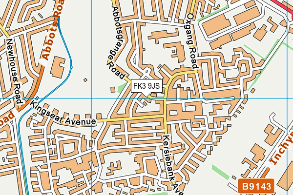 FK3 9JS map - OS VectorMap District (Ordnance Survey)