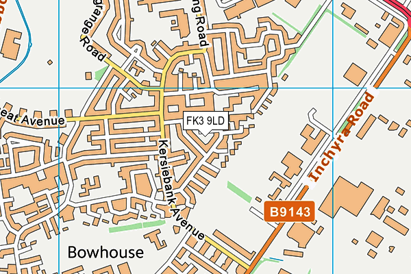 FK3 9LD map - OS VectorMap District (Ordnance Survey)