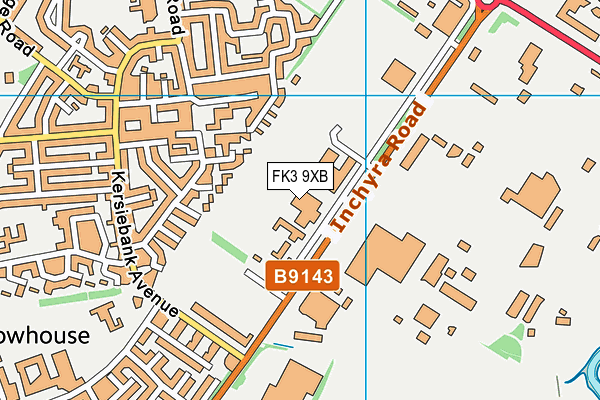 FK3 9XB map - OS VectorMap District (Ordnance Survey)
