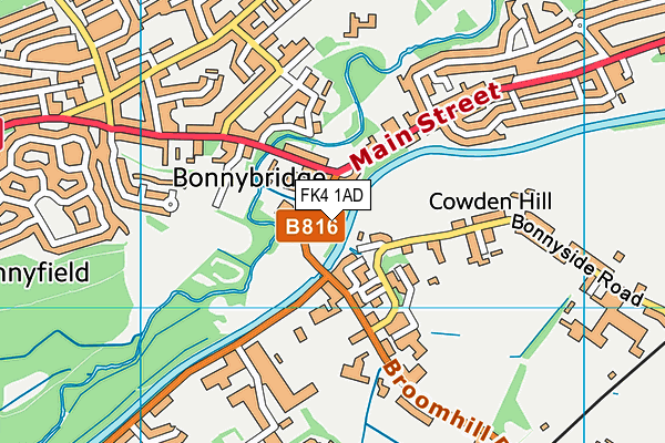 Map of COWDEN (BONNYBRIDGE) LIMITED at district scale