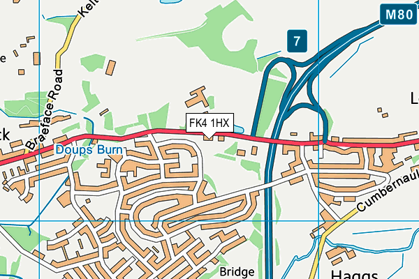 FK4 1HX map - OS VectorMap District (Ordnance Survey)