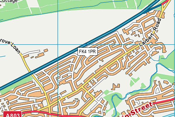 FK4 1PR map - OS VectorMap District (Ordnance Survey)
