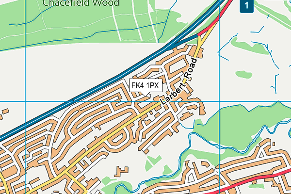 FK4 1PX map - OS VectorMap District (Ordnance Survey)