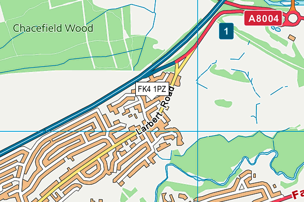 FK4 1PZ map - OS VectorMap District (Ordnance Survey)
