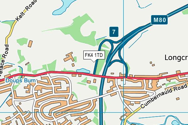 FK4 1TD map - OS VectorMap District (Ordnance Survey)