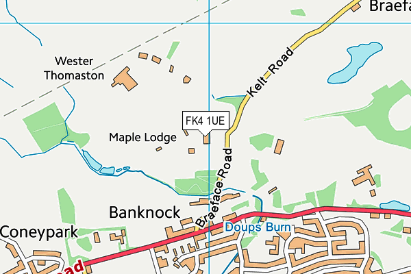 FK4 1UE map - OS VectorMap District (Ordnance Survey)