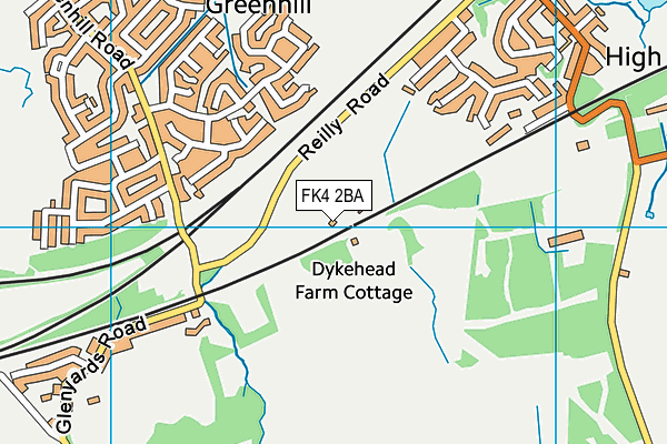 FK4 2BA map - OS VectorMap District (Ordnance Survey)