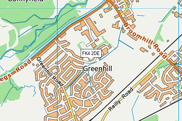 FK4 2DE map - OS VectorMap District (Ordnance Survey)