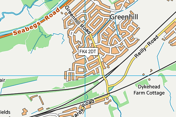 FK4 2DT map - OS VectorMap District (Ordnance Survey)