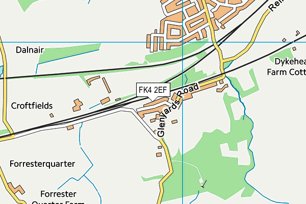 FK4 2EF map - OS VectorMap District (Ordnance Survey)