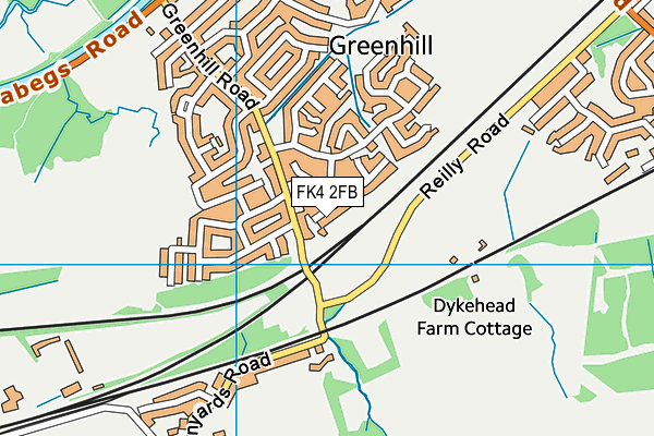 FK4 2FB map - OS VectorMap District (Ordnance Survey)