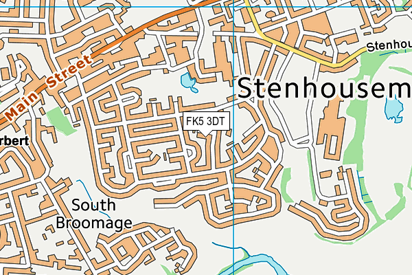 FK5 3DT map - OS VectorMap District (Ordnance Survey)