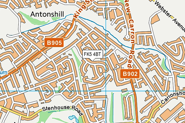 FK5 4BT map - OS VectorMap District (Ordnance Survey)