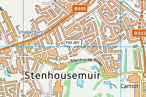 FK5 4BY map - OS VectorMap District (Ordnance Survey)