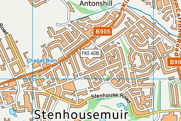 FK5 4DB map - OS VectorMap District (Ordnance Survey)