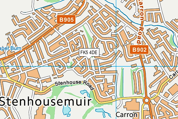 FK5 4DE map - OS VectorMap District (Ordnance Survey)