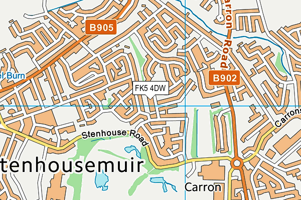 FK5 4DW map - OS VectorMap District (Ordnance Survey)