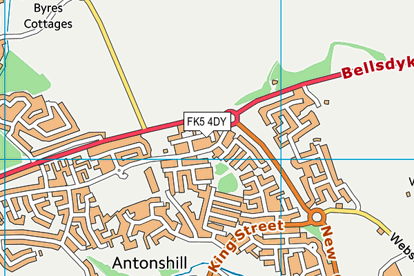 FK5 4DY map - OS VectorMap District (Ordnance Survey)