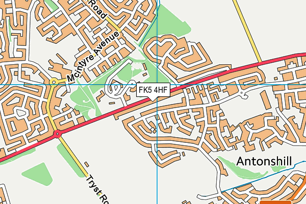 FK5 4HF map - OS VectorMap District (Ordnance Survey)