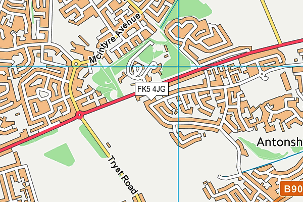 FK5 4JG map - OS VectorMap District (Ordnance Survey)