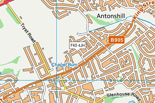 FK5 4JH map - OS VectorMap District (Ordnance Survey)