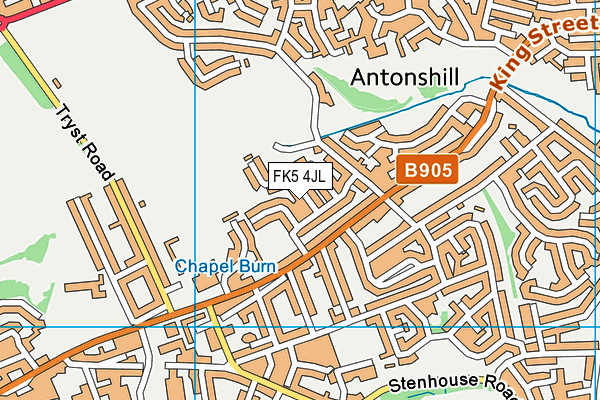 FK5 4JL map - OS VectorMap District (Ordnance Survey)